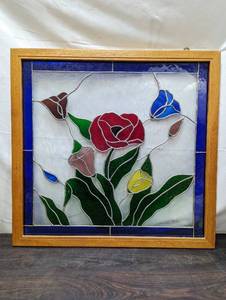 lot 89 image: Vintage Stain Glass Window