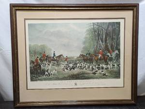 lot 92 image: Framed The Meet At Blagdon Print