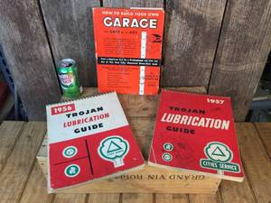 lot 16 image: Vintage 1956-57 Trojan Lubrication Guides - Cities Service