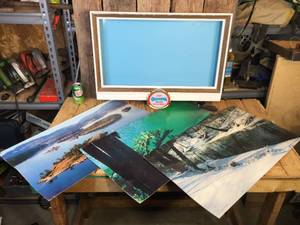 lot 29 image: Vintage OLYMPIA Beer Changeable Scenery Light-up Sign