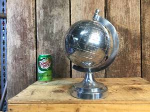 lot 35 image: Vintage Aluminum World - Globe Display