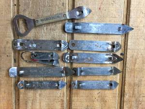 lot 43 image: Group Vintage Church Key Style Bottle Openers