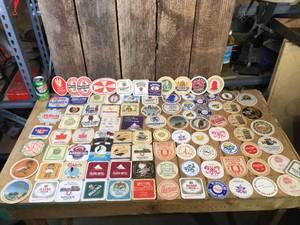 lot 44 image: 75 Vintage Beer Advertiser Coasters