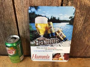 lot 63 image: Hamms Metal Sign