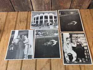 lot 67 image: Vintage Black & White Motorcycle - Hippodrome - Clown Photos