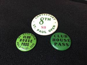 lot 75 image: Vintage St Paul OPEN Gold Pinkbacks