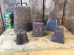 lot 79 image: 5 Antique Cow Bells