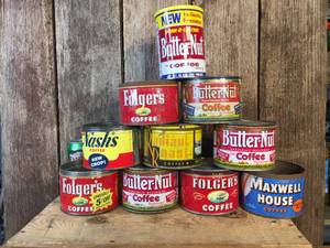 lot 93 image: 10 Vintage Coffee Tins