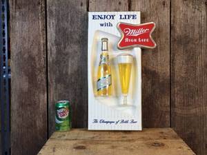 lot 132 image: Vintage Miller High Life Wall Hanger