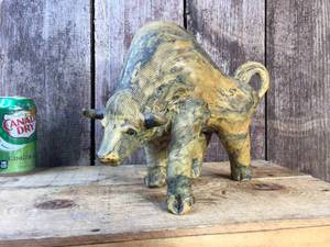 lot 143 image: Vintage EL TORO Composite Bull Figure