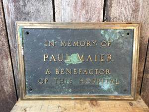 lot 156 image: Heavy Brass Memorial Marker