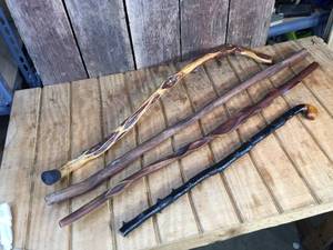 lot 185 image: 4 Wooden Walking Sticks