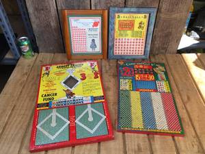 lot 220 image: 4 Vintage 1940s Punchboard Chance Games