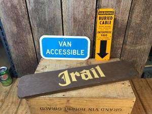 lot 230 image: 3 Vintage Signs