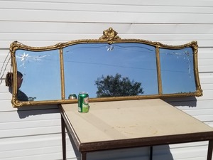 lot 169 image: Beautiful Antique Triptych Mirror