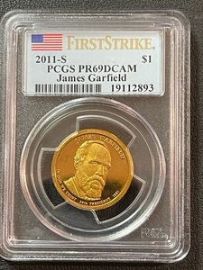 2011-S PCGS PR69 DCAM James Garfield Dollar Coin