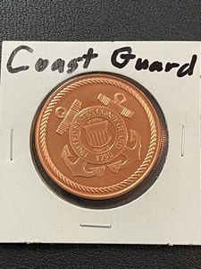 1 ounce .999 Fine Copper Round Coast Guard