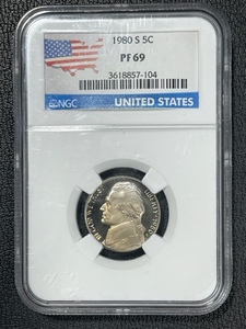 1980-S NGC PF69 Jefferson Nickel
