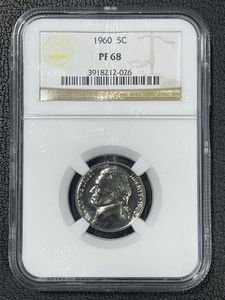 1960 NGC PF68 Jefferson Nickel