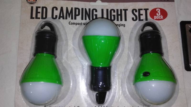 lot 733 image: LED Hanging Camping Light Set