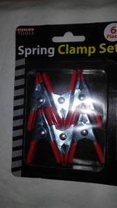 lot 603 image: 6 Pack Spring Clamps with Soft Grip and Tip (4)