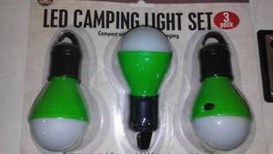 lot 810 image: LED Hanging Camping Light Set