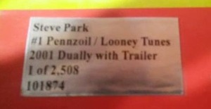 lot 534 image: NASCAR Dale Earnhardt Dually Combo Trailer Car.