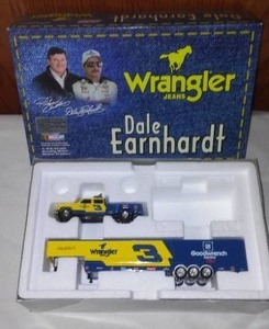 lot 781 image: NASCAR Dale Earnhardt Wrangler Dually With Show Trailer.