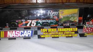 lot 797 image: NASCAR Boxed 3 Piece Set, 164 Transporter Trailer.