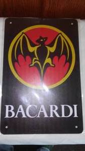 lot 583 image: Bacardi Rum Metal Sign.