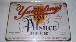 lot 584 image: Yuenglings Pilsner Beer Metal Sign.