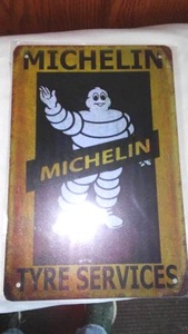 lot 587 image: Michelin Tires Metal Sign.