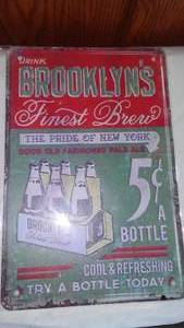 lot 589 image: Brooklyns Pale Ale Metal Sign.