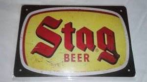 lot 591A image: Stag Beer Metal Sign.