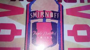lot 592 image: Smirnoff Vodka Metal Sign.
