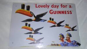 lot 594 image: Guinness Beer Metal Sign.
