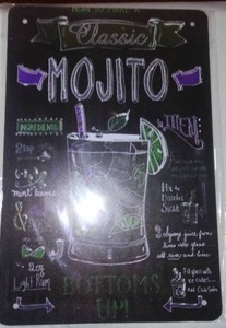 lot 598 image: Mojito Metal Sign.