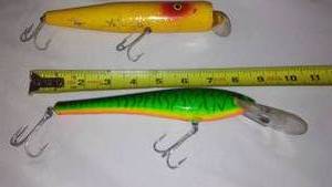 lot 663 image: Fishing Lures 2 huge. One Bagley.