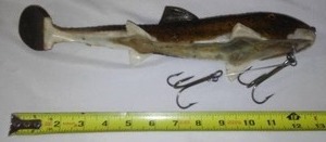 lot 664 image: Fishing Lure, huge rubber catfish, bullhead.
