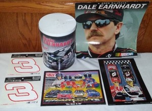 lot 699 image: NASCAR Dale Earnhardt   Collectible Tin, numbers, calendar and More.