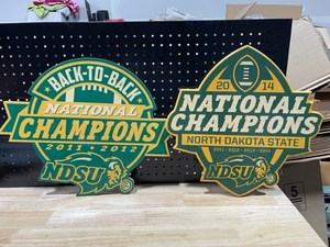 NDSU Bison National Champion Wood Wall Plaques