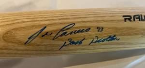 lot 7 image: Jose Canseco Signed Bat with JSA Certification, inscribed 33 Bash Brothers, New Rawlings Pro Bat, Oakland As Baseball Autograph