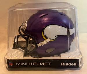 lot 45 image: Minnesota Vikings Mini Helmet, New in Package, Riddell Speed