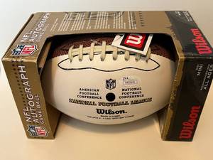 lot 19A image: Frank Tarkenton Signed Mini Football with JSA Certification - Minnesota Vikings