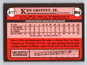 lot 63B image: Ken Griffey Jr. RC 1989 Topps Traded #41T Rookie Baseball Card