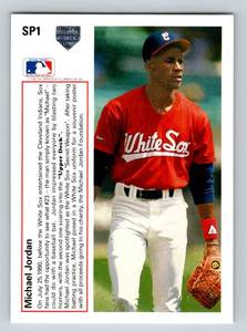 lot 84A image: Michael Jordan Rookie Baseball Card 1991 Upper Deck SP1