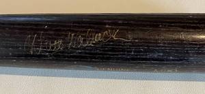 lot 105 image: Matt Walbeck Autographed Louisville Slugger Minnesota Twins Game Used Baseball Bat
