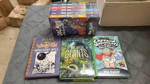 Dog Man Collection of books with Diary of a wimpy kid and Captain Underpants