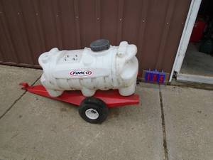 Tow behind sprayer. Tank only. As shown.