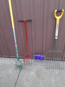 Group of garden tools. As shown.